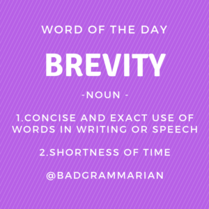 brevity word of the day