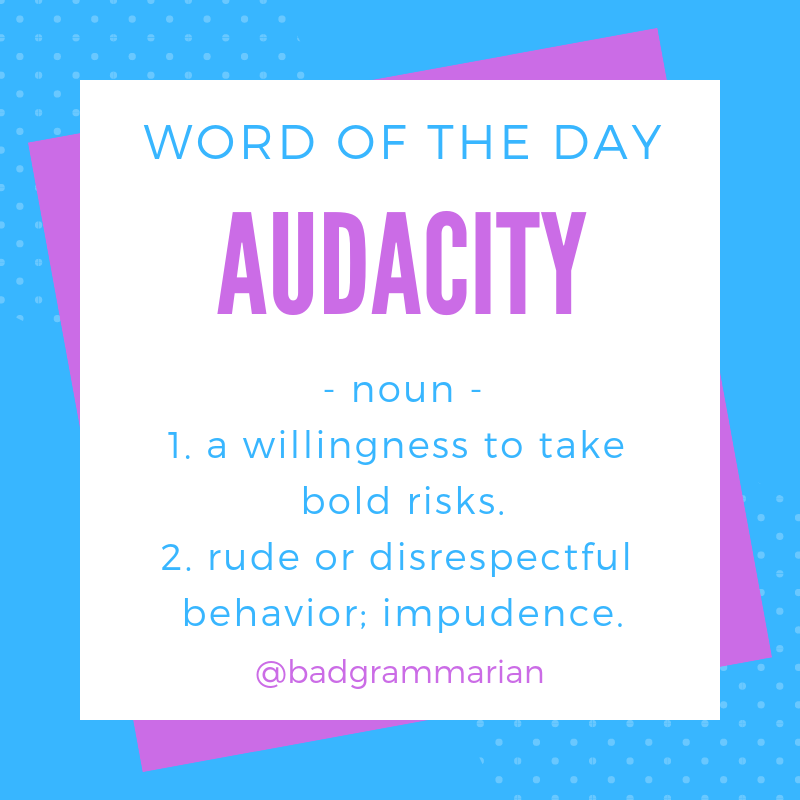 audacity Word of the Day
