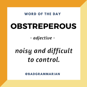 obstreperous-word-of-the-day