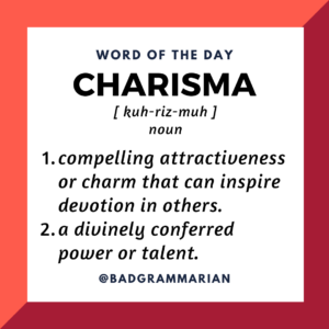 Charisma word of the day