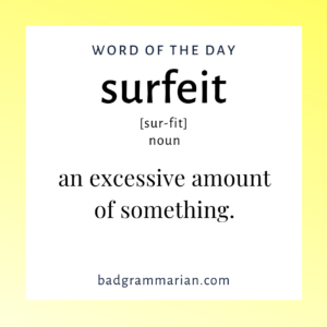 surfeit definition