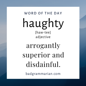 haughty definition