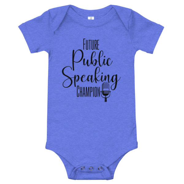 "Future Public Speaking Champion" Baby Onesie Shirt - Image 2