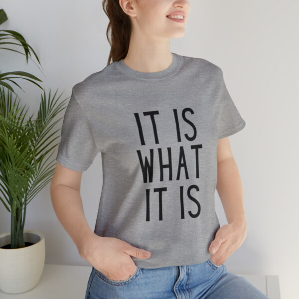 "It Is What It Is" Unisex Jersey Short Sleeve Tee - Various Colors - Image 57