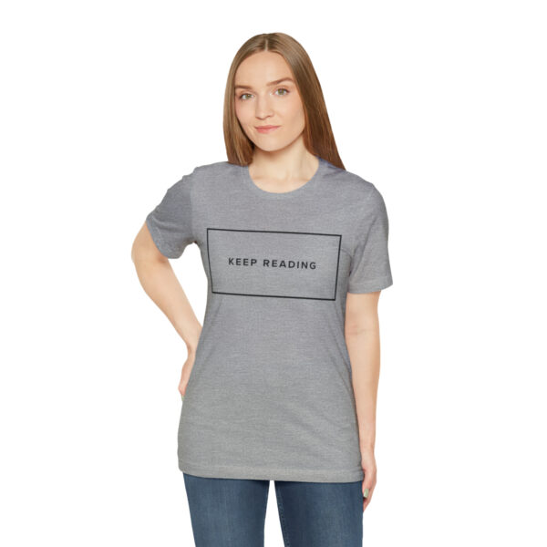 "Keep Reading" Unisex Jersey Short Sleeve Tee, Black Text, S - 3XL - Image 42