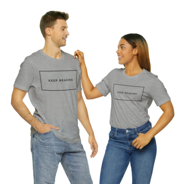"Keep Reading" Unisex Jersey Short Sleeve Tee, Black Text, S - 3XL - Image 46
