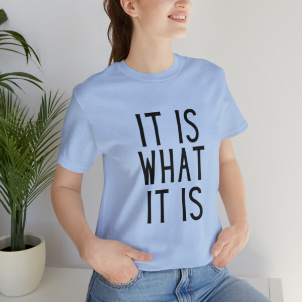 "It Is What It Is" Unisex Jersey Short Sleeve Tee - Various Colors - Image 45