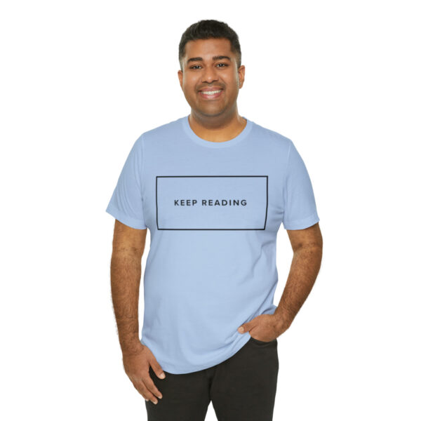 "Keep Reading" Unisex Jersey Short Sleeve Tee, Black Text, S - 3XL - Image 25