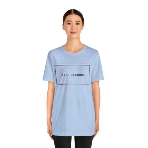 "Keep Reading" Unisex Jersey Short Sleeve Tee, Black Text, S - 3XL - Image 28
