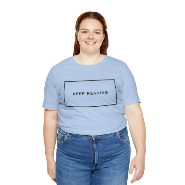 "Keep Reading" Unisex Jersey Short Sleeve Tee, Black Text, S - 3XL - Image 32