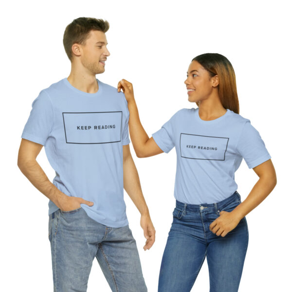 "Keep Reading" Unisex Jersey Short Sleeve Tee, Black Text, S - 3XL - Image 34