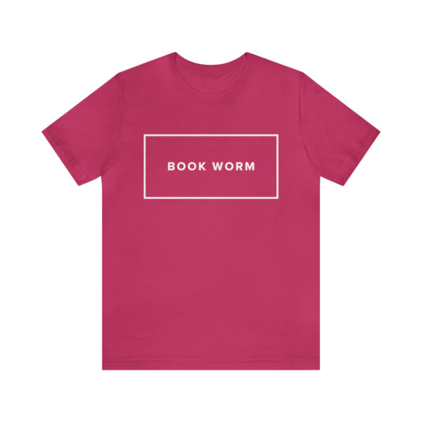 "Book Worm" Unisex Jersey Short Sleeve Tee - White Text, S - 3XL, Various Colors - Image 50