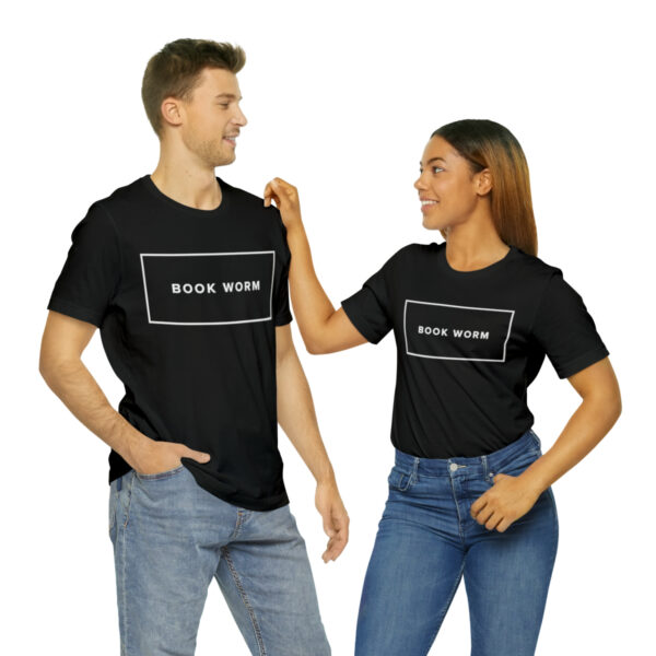 "Book Worm" Unisex Jersey Short Sleeve Tee - White Text, S - 3XL, Various Colors - Image 10
