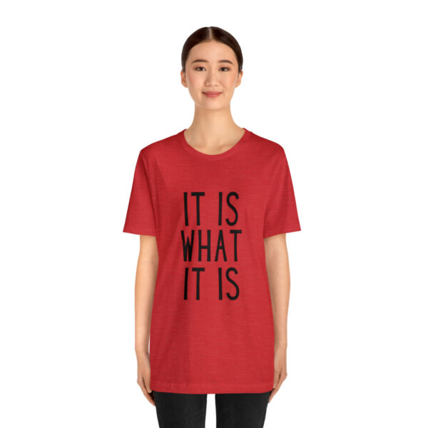 "It Is What It Is" Unisex Jersey Short Sleeve Tee - Various Colors - Image 61