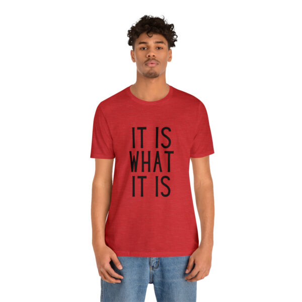 "It Is What It Is" Unisex Jersey Short Sleeve Tee - Various Colors - Image 64