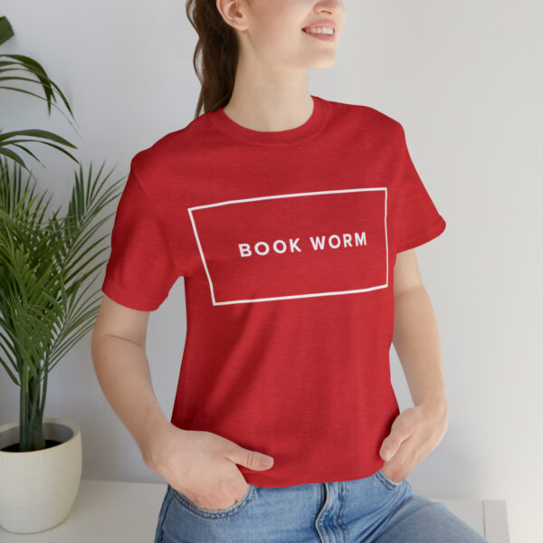 "Book Worm" Unisex Jersey Short Sleeve Tee - White Text, S - 3XL, Various Colors - Image 61