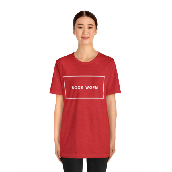 "Book Worm" Unisex Jersey Short Sleeve Tee - White Text, S - 3XL, Various Colors - Image 64