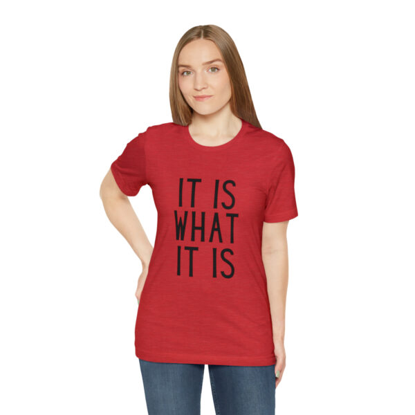 "It Is What It Is" Unisex Jersey Short Sleeve Tee - Various Colors - Image 65