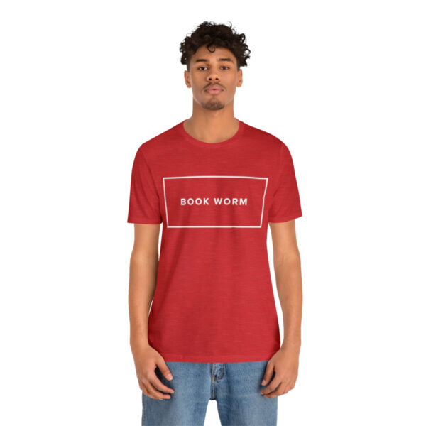 "Book Worm" Unisex Jersey Short Sleeve Tee - White Text, S - 3XL, Various Colors - Image 65