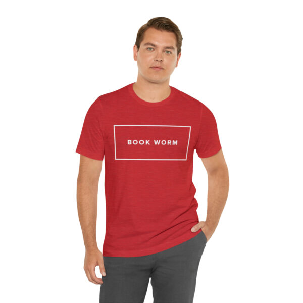 "Book Worm" Unisex Jersey Short Sleeve Tee - White Text, S - 3XL, Various Colors - Image 67