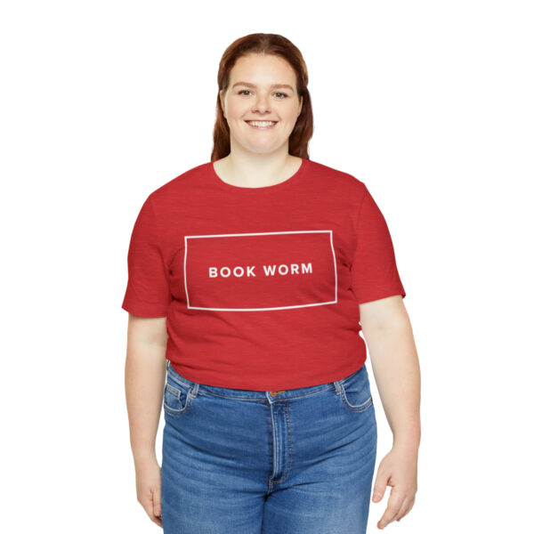 "Book Worm" Unisex Jersey Short Sleeve Tee - White Text, S - 3XL, Various Colors - Image 68