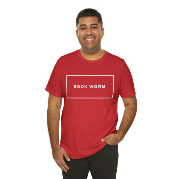 "Book Worm" Unisex Jersey Short Sleeve Tee - White Text, S - 3XL, Various Colors - Image 69