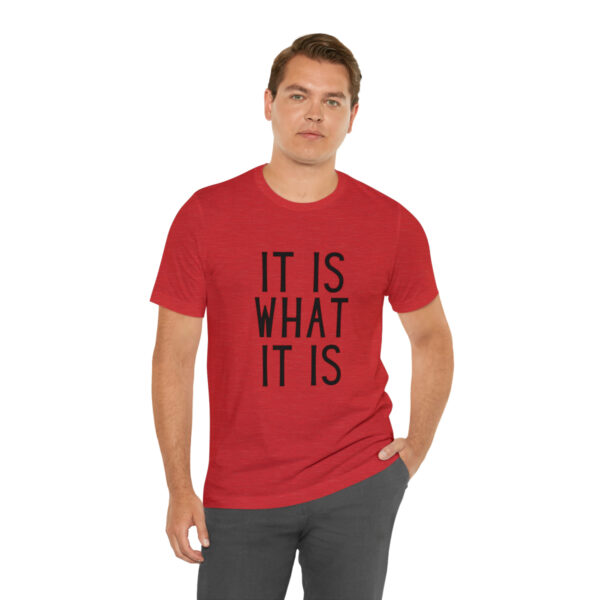 "It Is What It Is" Unisex Jersey Short Sleeve Tee - Various Colors - Image 66