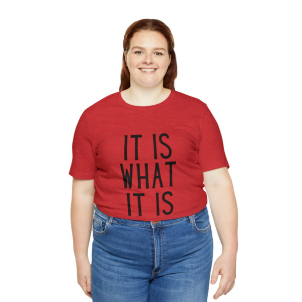 "It Is What It Is" Unisex Jersey Short Sleeve Tee - Various Colors - Image 67