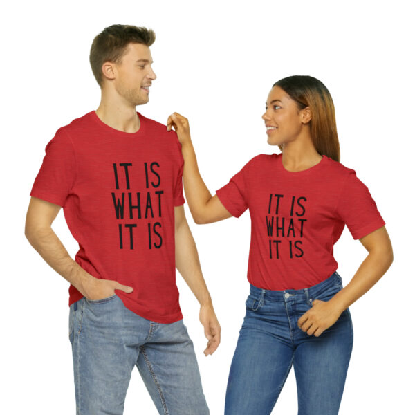 "It Is What It Is" Unisex Jersey Short Sleeve Tee - Various Colors - Image 70
