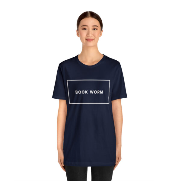 "Book Worm" Unisex Jersey Short Sleeve Tee - White Text, S - 3XL, Various Colors - Image 28
