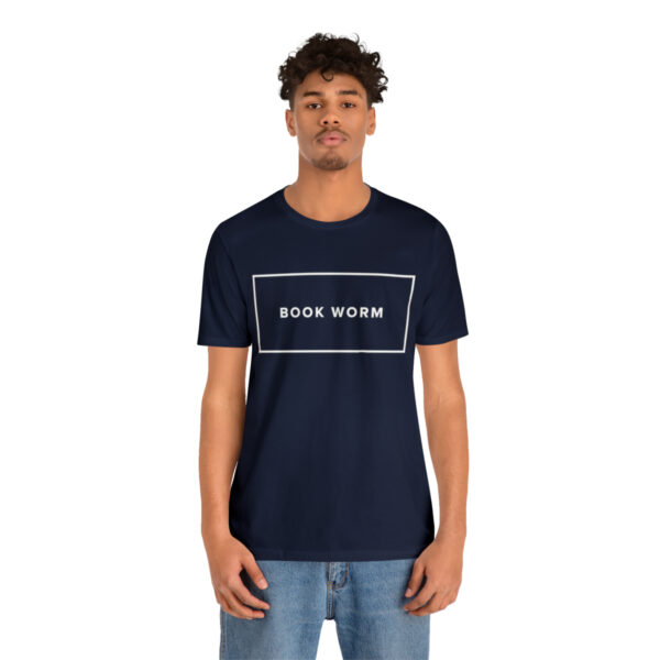 "Book Worm" Unisex Jersey Short Sleeve Tee - White Text, S - 3XL, Various Colors - Image 29