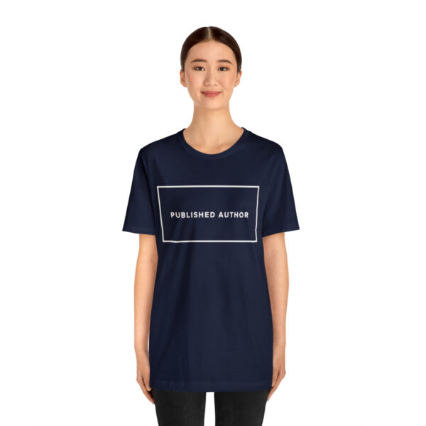 "Published Author" Unisex Jersey Short Sleeve Tee - White Text, S - 3XL, Various Colors - Image 28