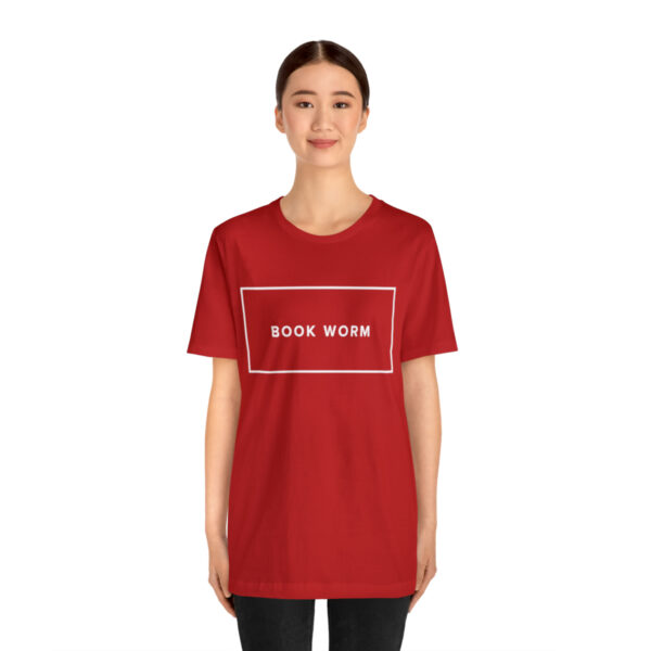 "Book Worm" Unisex Jersey Short Sleeve Tee - White Text, S - 3XL, Various Colors - Image 76