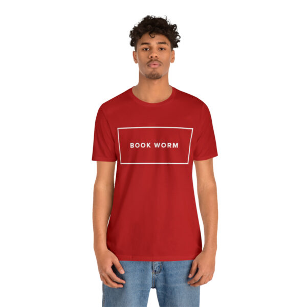 "Book Worm" Unisex Jersey Short Sleeve Tee - White Text, S - 3XL, Various Colors - Image 77