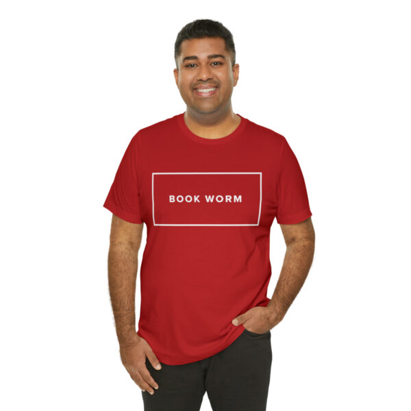 "Book Worm" Unisex Jersey Short Sleeve Tee - White Text, S - 3XL, Various Colors - Image 81