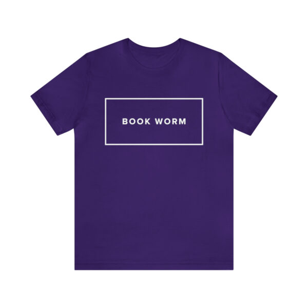 "Book Worm" Unisex Jersey Short Sleeve Tee - White Text, S - 3XL, Various Colors - Image 38