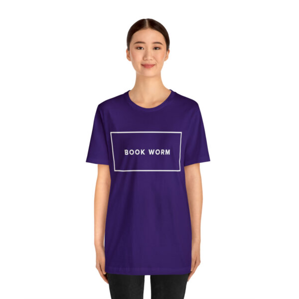 "Book Worm" Unisex Jersey Short Sleeve Tee - White Text, S - 3XL, Various Colors - Image 40