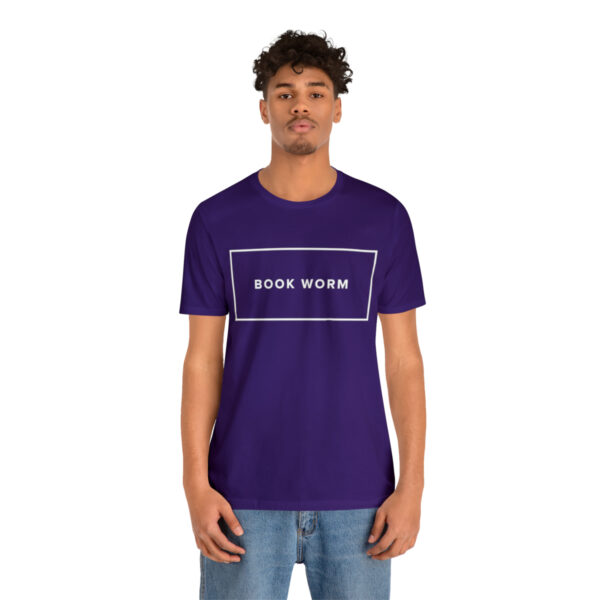 "Book Worm" Unisex Jersey Short Sleeve Tee - White Text, S - 3XL, Various Colors - Image 41