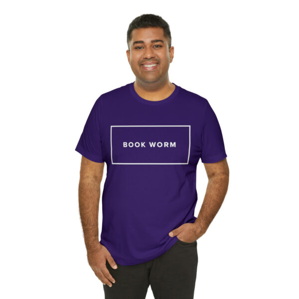 "Book Worm" Unisex Jersey Short Sleeve Tee - White Text, S - 3XL, Various Colors - Image 45