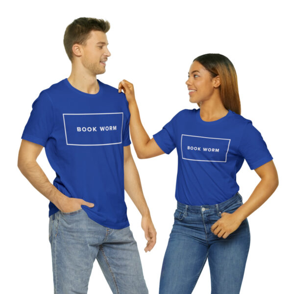 "Book Worm" Unisex Jersey Short Sleeve Tee - White Text, S - 3XL, Various Colors - Image 22