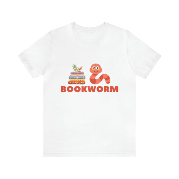 "BOOKWORM" Unisex Jersey Short Sleeve Graphic Tee, S - 3XL - Various Colors - Image 2