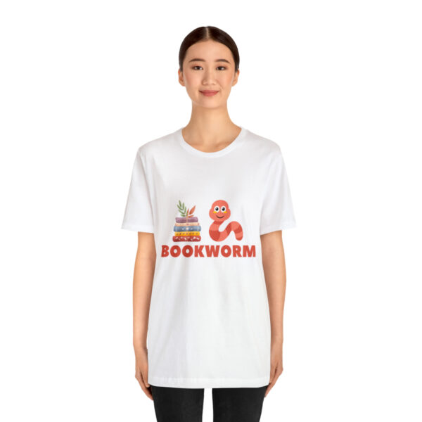 "BOOKWORM" Unisex Jersey Short Sleeve Graphic Tee, S - 3XL - Various Colors - Image 4