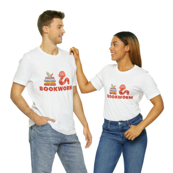 "BOOKWORM" Unisex Jersey Short Sleeve Graphic Tee, S - 3XL - Various Colors - Image 10
