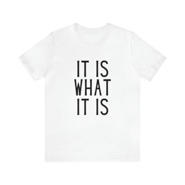 "It Is What It Is" Unisex Jersey Short Sleeve Tee - Various Colors - Image 2