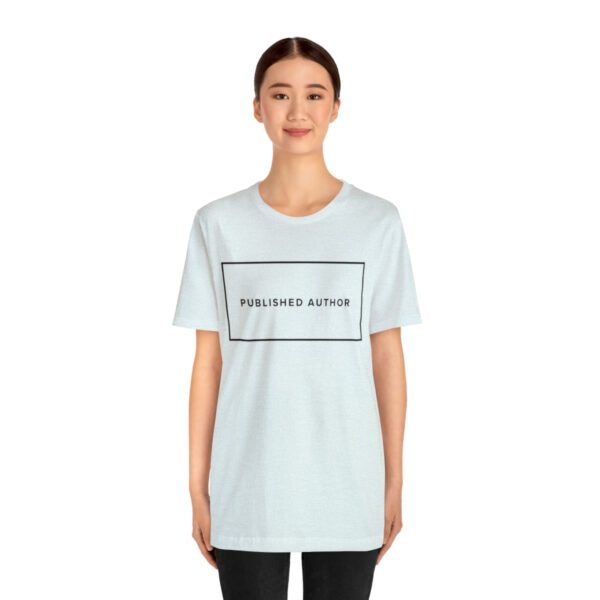 "Published Author" Unisex Jersey Short Sleeve Tee, Black Text, S - 3XL, Various Colors - Image 28