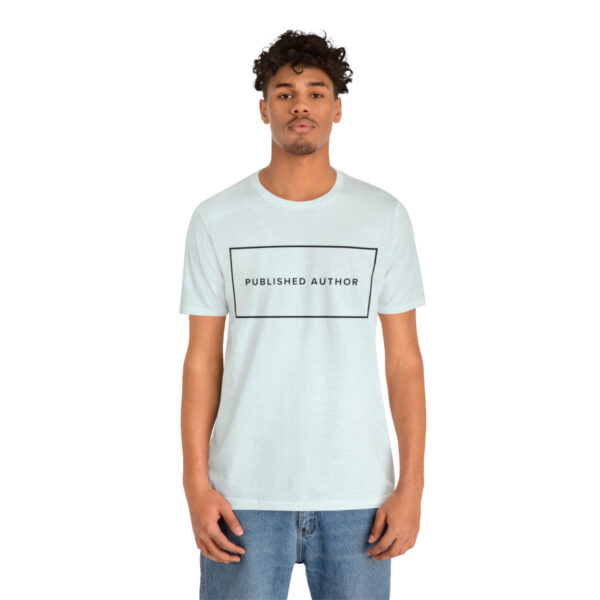 "Published Author" Unisex Jersey Short Sleeve Tee, Black Text, S - 3XL, Various Colors - Image 29