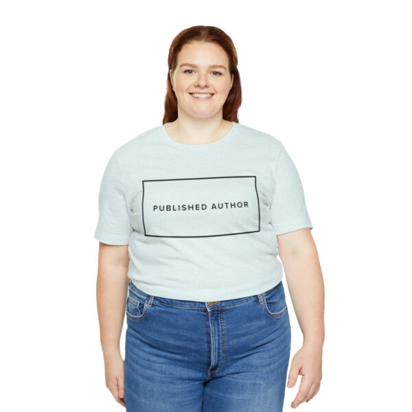 "Published Author" Unisex Jersey Short Sleeve Tee, Black Text, S - 3XL, Various Colors - Image 31