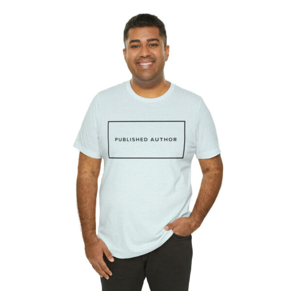 "Published Author" Unisex Jersey Short Sleeve Tee, Black Text, S - 3XL, Various Colors - Image 32