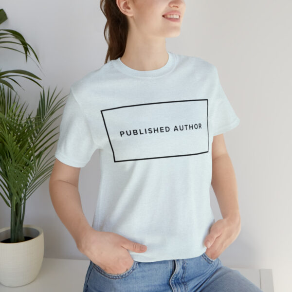 "Published Author" Unisex Jersey Short Sleeve Tee, Black Text, S - 3XL, Various Colors - Image 33