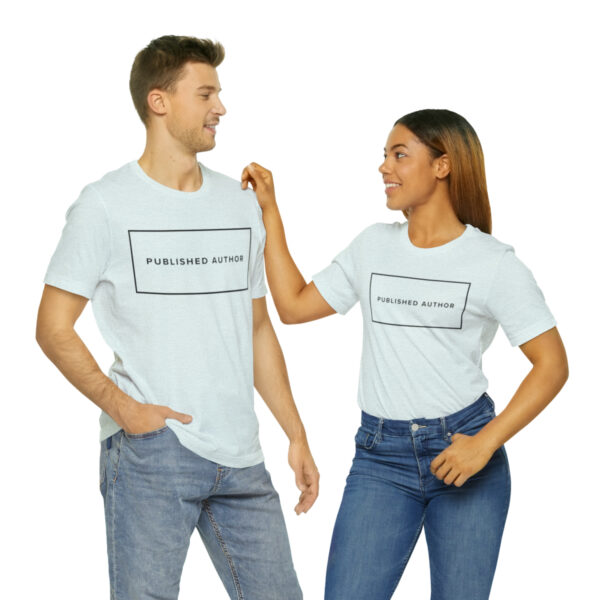 "Published Author" Unisex Jersey Short Sleeve Tee, Black Text, S - 3XL, Various Colors - Image 34